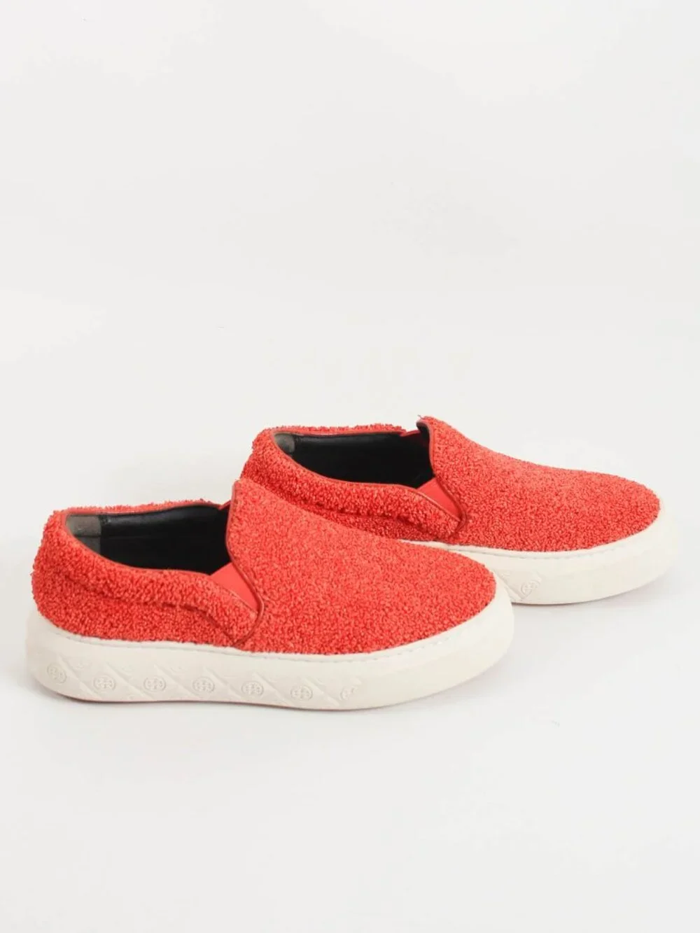 Tory Burch Orange Raffia Slip-On Sneakers Size 6.5